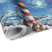 Scottish Terrier Christmas Lighthouse Holiday ラッピングペーパー (ロールコーナー)