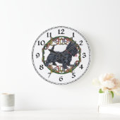 Scottish Terrier Clock ラージ壁時計 (ホーム)