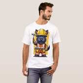 Scottish Terrier Construction Worker Tシャツ (正面フル)