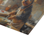 Scottish Terrier Cooking in Kitchen カッティングボード (角)