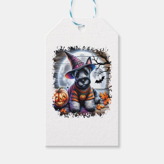 Scottish Terrier Dog Halloween ギフトタグ (正面)