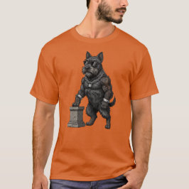 Scottish Terrier Dog, muscular, tattooed, bodybuil Tシャツ