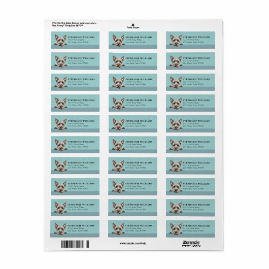 Scottish Terrier Dog Return Address Labels ラベル (フルシート)