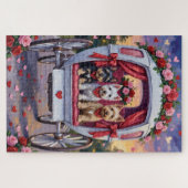 Scottish Terrier Dog Valentine's Day ジグソーパズル (横)