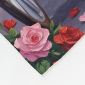 Scottish Terrier Dog Valentine's Day フリースブランケット (角)