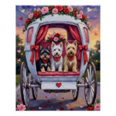 Scottish Terrier Dog Valentine's Day ポスター (正面)