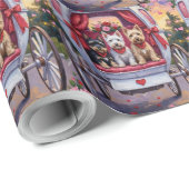 Scottish Terrier Dog Valentine's Day  ラッピングペーパー (ロールコーナー)
