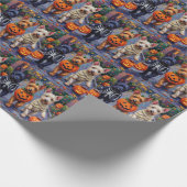 Scottish Terrier Dogs in Halloween Costumes ラッピングペーパー (角)