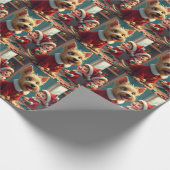 Scottish Terrier Helping Santa’s Elves Christmas ラッピングペーパー (角)