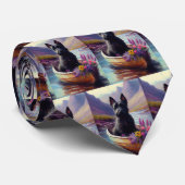Scottish Terrier on a Paddle: A Scenic Adventure ネクタイ (ロール)