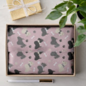 Scottish Terrier Paws and Bones Pink 薄葉紙 (ギフト)