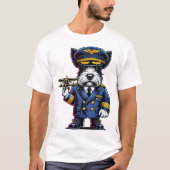 Scottish Terrier Pilot Tシャツ (正面)