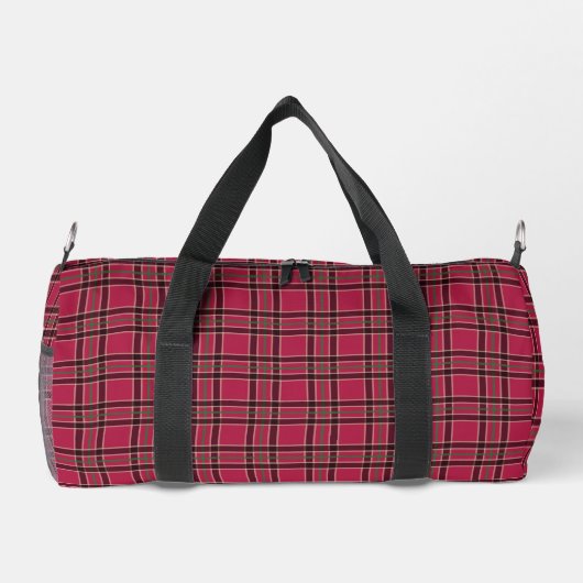 Scottish Terrier Plaid Duffel Bag Gift ダッフルバッグ (裏面)