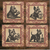 Scottish Terrier Tartan Plaid Earthtones