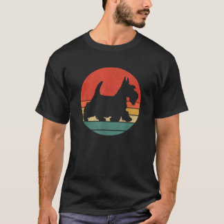 Scottish Terrier Vintage Silhouette Retro Scottie  Tシャツ
