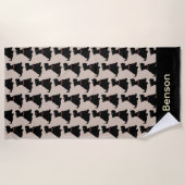 Scottish Terriers ビーチタオル (正面)