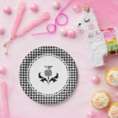 Scottish Thistle and Houndstooth  ペーパープレート (パーティー)