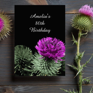 Scottish Thistle Birthdays 招待状