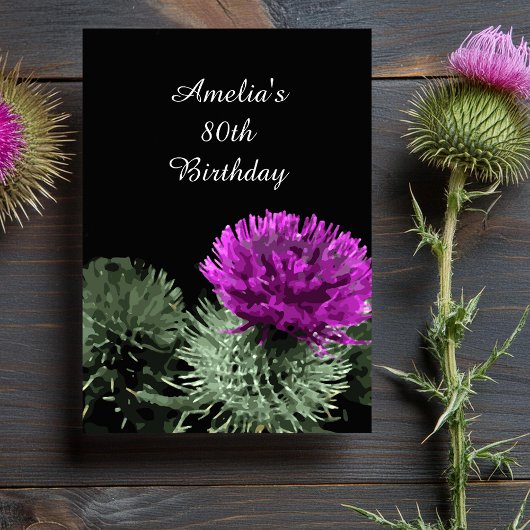 Scottish Thistle Birthdays 招待状