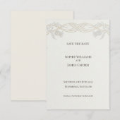 Scottish Thistle Tartan Save the Date | ゴールドエンブレム セーブザデート (正面/裏面)
