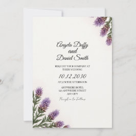 Scottish Thistle Wedding Invitation 招待状