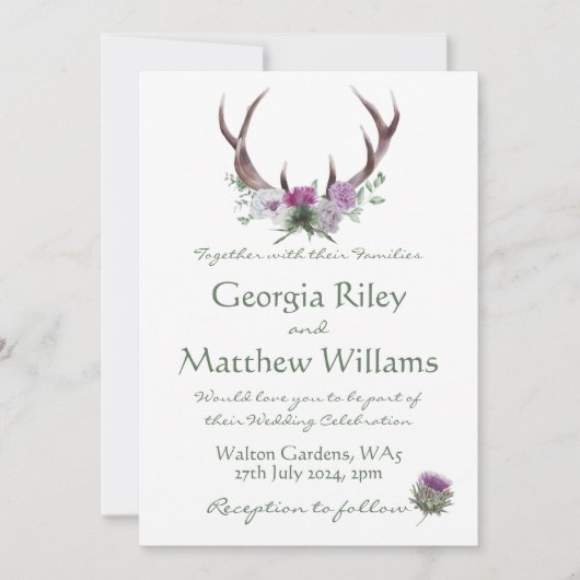 Scottish Tweed Invitation 招待状 (正面)