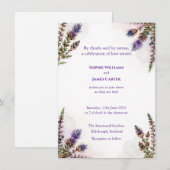 Scottish Watercolour Thistle Wedding Invitation 招待状 (正面/裏面)