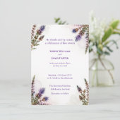 Scottish Watercolour Thistle Wedding Invitation 招待状 (スタンド正面)
