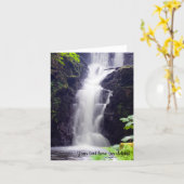 Scottish Waterfall Greeting card カード (黄色い花)