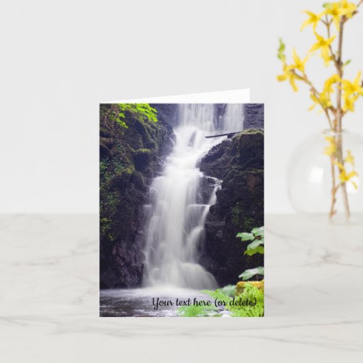 Scottish Waterfall Greeting card カード (黄色い花)