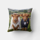 Scottish Wedding Highland Cows クッション (裏面)