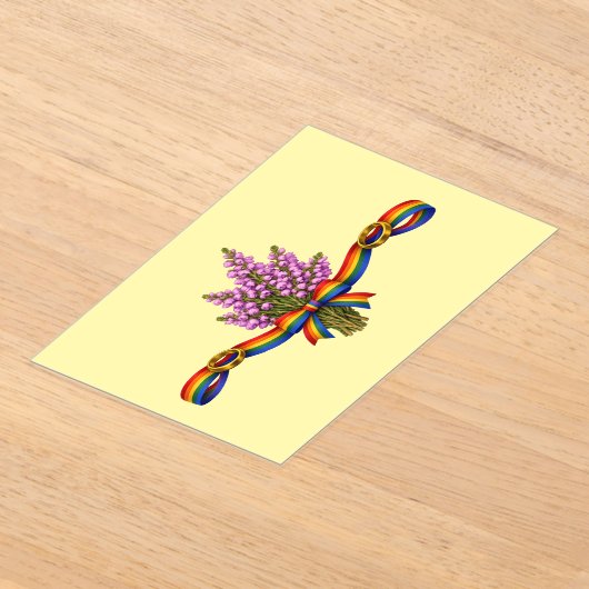 Scottish Wedding LGBTQIA+ pride celebration day  アクリル招待状 (レイダウン)