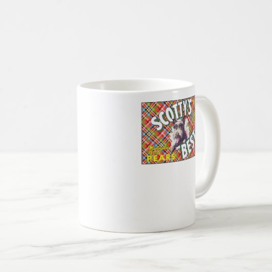 Scottsの最も最高のなナシ-フルーツの木枠のラベル コーヒーマグカップ (正面右)