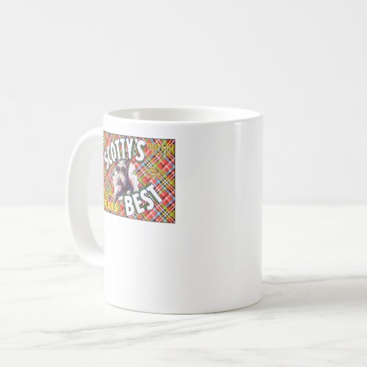 Scottsの最も最高のなナシ-フルーツの木枠のラベル コーヒーマグカップ (正面左)