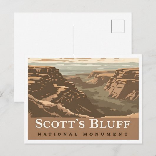 Scotts Bluff National Monument Nebraska USA Travel ポストカード (正面/裏面)