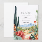 Scottsdale Arizona Desert Wedding Invitation 招待状 (正面/裏面)