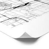 Scottsdale Arizona Modern Minimal Simple Map ポスター (角)