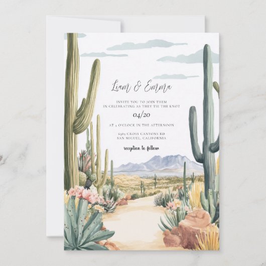 Scottsdale Arizona Wedding Invitation 招待状 (正面)