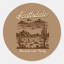 scottsdale bachelorette party brown ラウンドシール