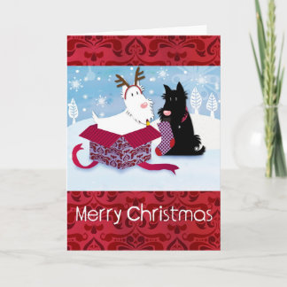 Scotty犬のクリスマスカード シーズンカード