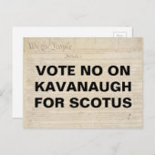 SCOTUSレジスタンスのカバナウに投票No ポストカード (正面/裏面)