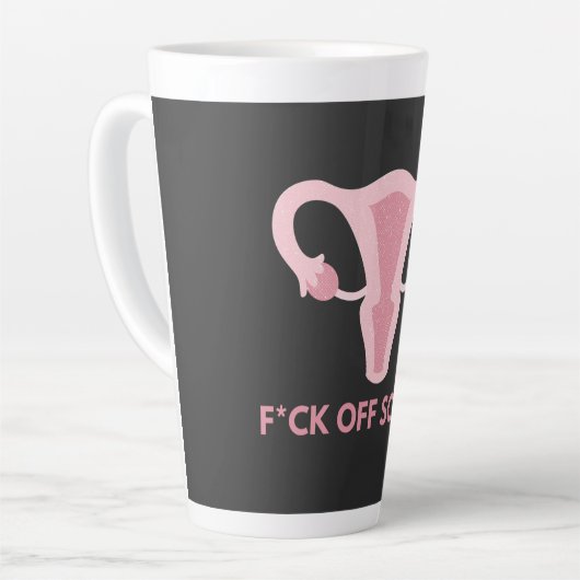 SCOTUS妊娠中絶禁止の抗議 カフェラテマグ (左アングル)