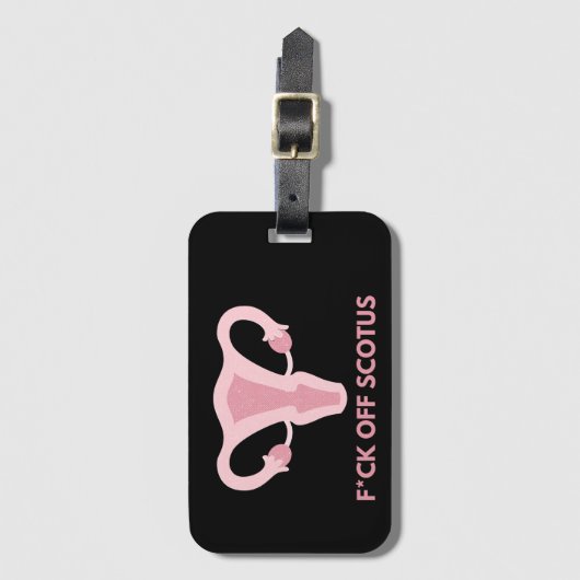 SCOTUS妊娠中絶禁止の抗議 ラゲッジタグ (正面縦)