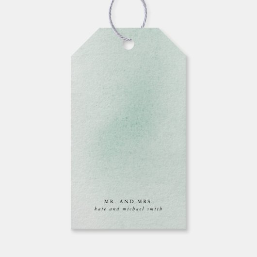 Scoults Silver Greenery結婚's Thank You ギフトタグ (裏面)