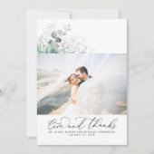 Scoults Silver Greenery結婚's Thank You サンキューカード (正面)