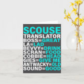 Scouse Accent Translator Funny Liverol  カード (黄色い花)