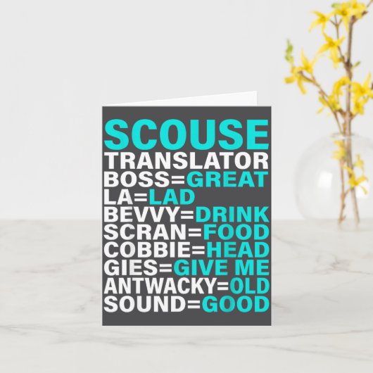 Scouse Accent Translator Funny Liverol  カード (黄色い花)