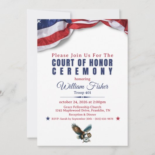 Scout Achievement Ceremony Invitation 招待状 (正面)