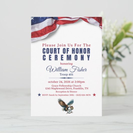 Scout Achievement Ceremony Invitation 招待状 (スタンド正面)