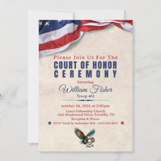 Scout Achievement Ceremony Invitation 招待状